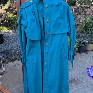 Women's Teal Trench Coat
